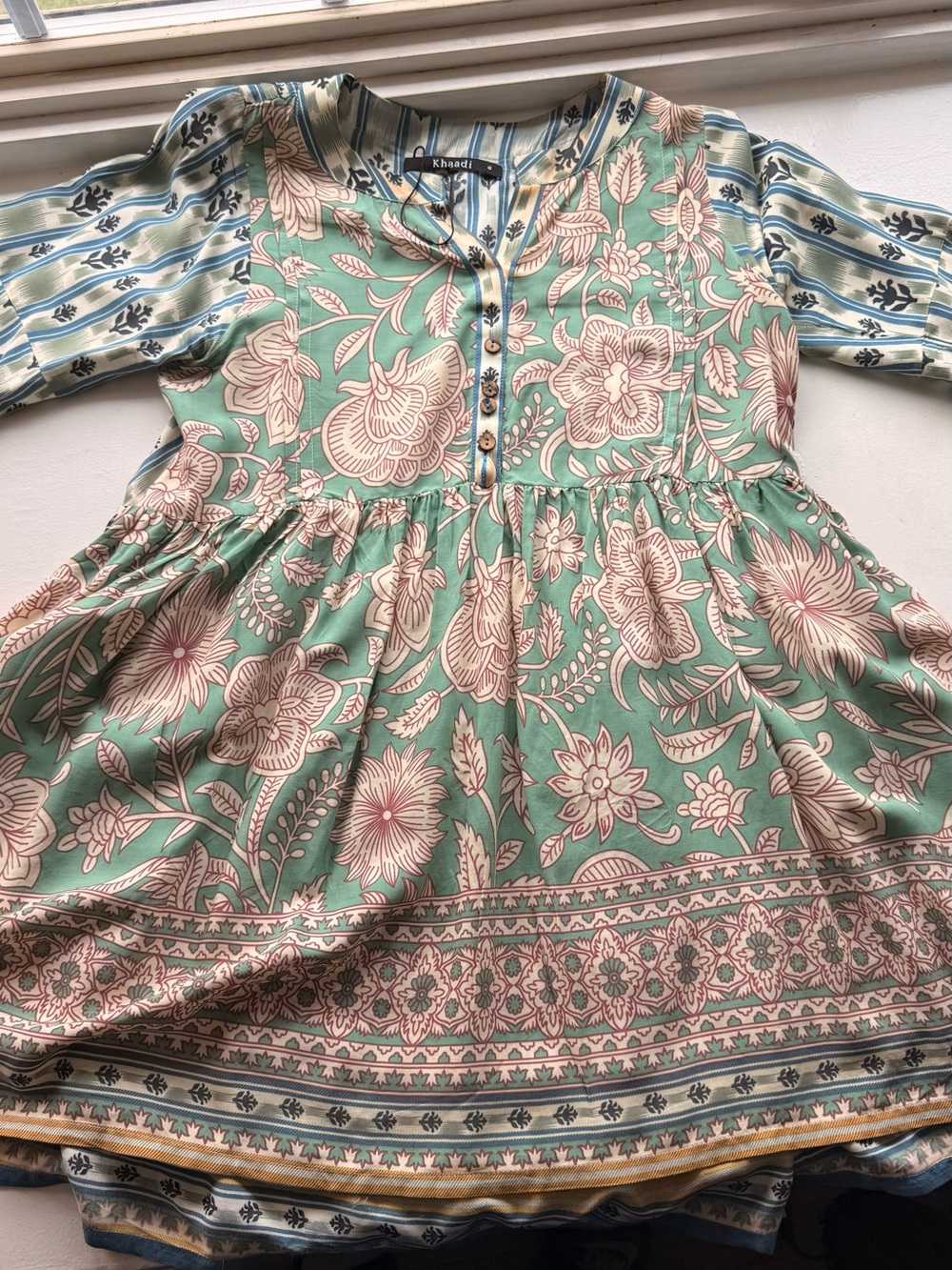 Floral Mint and Pink top by Khaadi